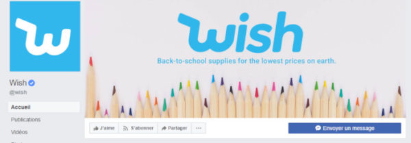 Page Facebook Service Clientèle Wish