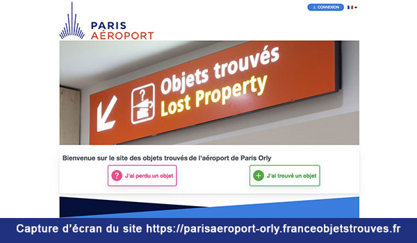 Déclarer un objet trouvé à l'aéroport de Paris-Orly