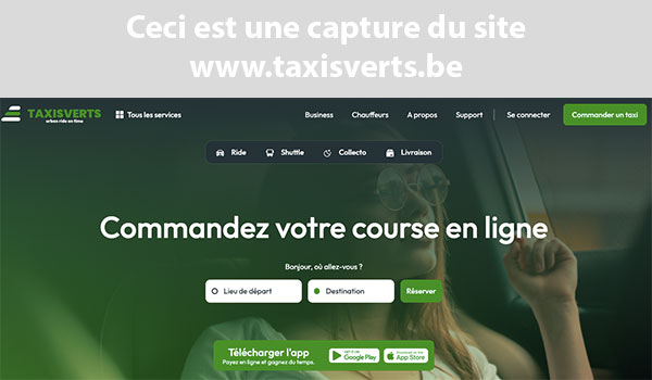 Site Internet Taxi vert